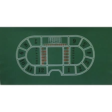 Baccarat Layout Felt Green 36" X 72" Home Use Casino Style NEW (bal)