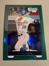 2012 Bowman Chrome - Lane Adams ( Royals ) 1st Rookie Green Refractor #BCP139