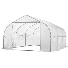 Outdoor 11' L Plant Tunnel Walk-in Greenhouse Ventilation Garden Premium Quality