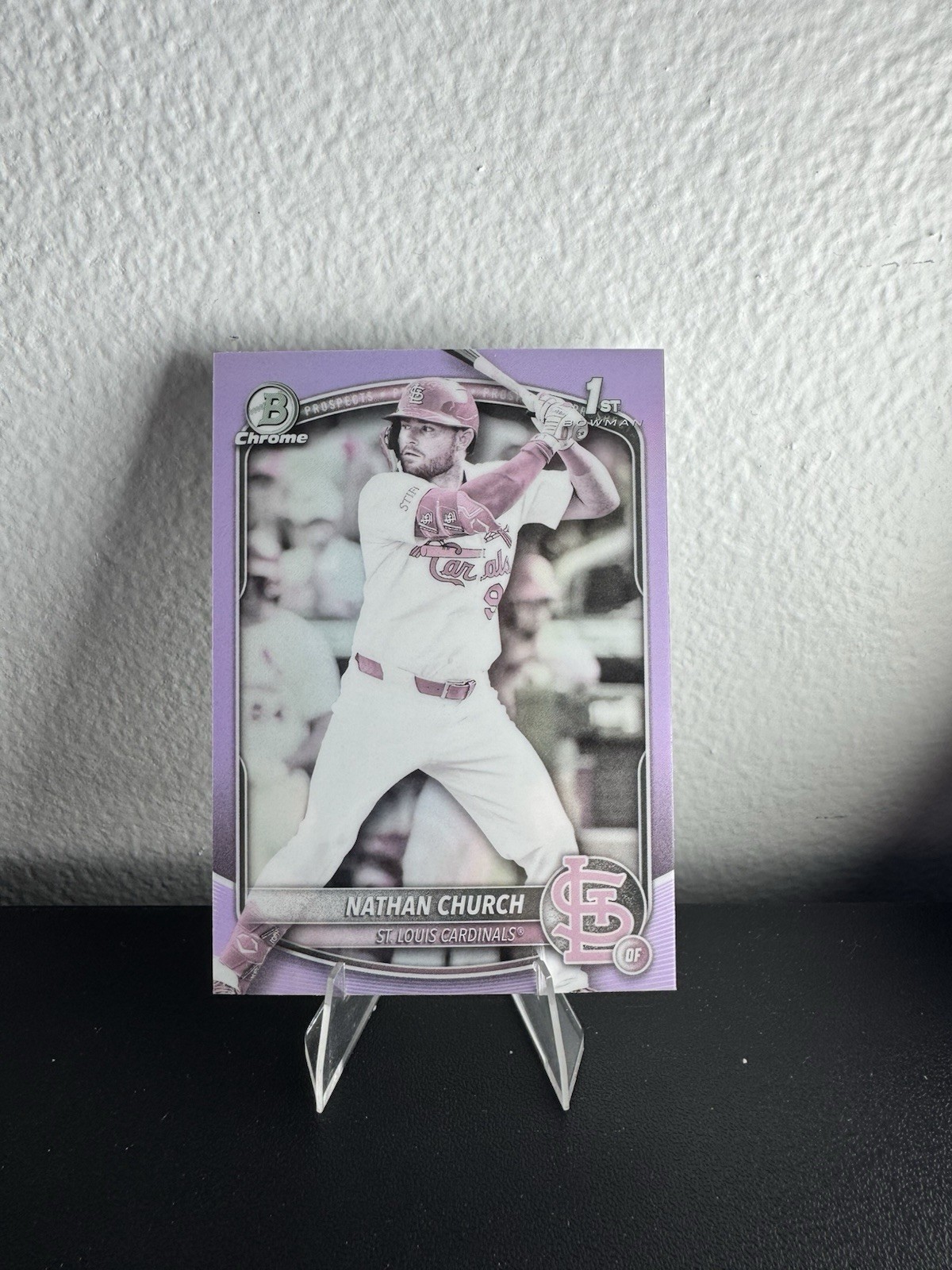 2025 Bowman Chrome Nathan Church Pearl Refractor 1st Prospect Cardinals BCP-192