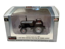 SpecCast WHITE 2-105 Tractor Open Station Gray with Power Assist 1/64 SCT 966