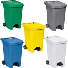Bidone con coperchio pedale ruote 60lt per Raccolta Differenziata contenitori