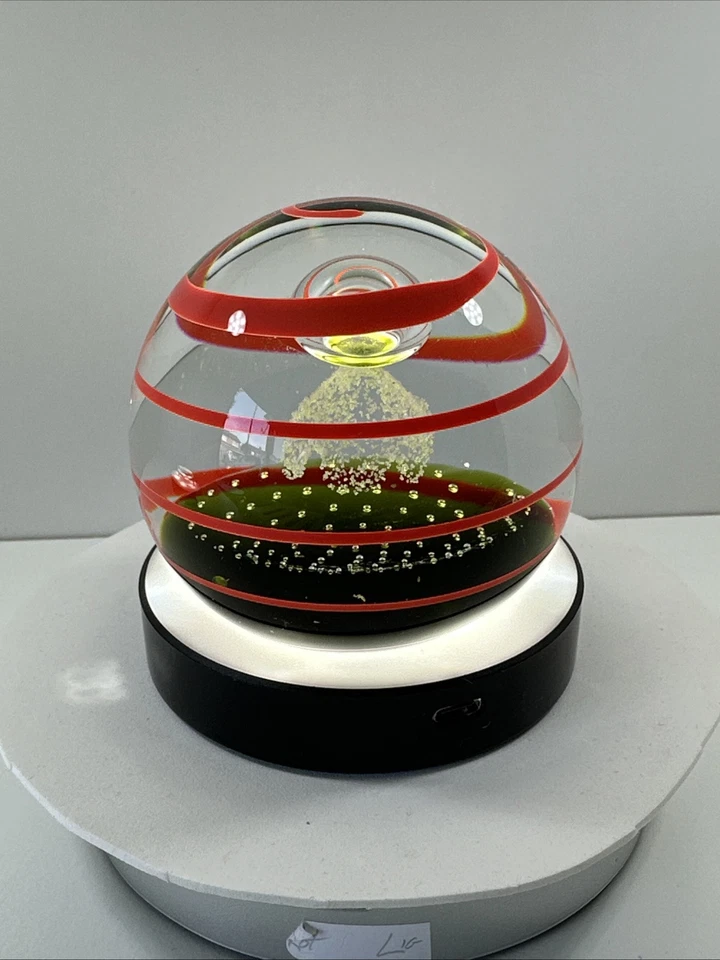 Paperweight Caithness Touchdown Ltd Edition Terris Swirl Red Vintage Glass - Image 4 of 4