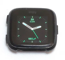 Fitbit Versa FB504 Smartwatch Face Only Black - Tested - Fast Shipping
