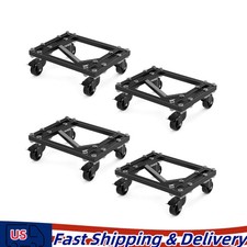 6000 Lbs Car Dolly Set Of 4 Heavy Duty Vehicle Wheel Dollies Moving Suv Trailer