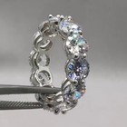 5mm Round Cut Moissanite Full Eternity Women's Band 14K White Gold Wedding Ring — photo 3