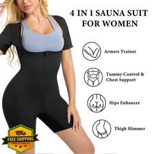 Meiosuns Women's Sauna Suit Full Body Sweat Weight Loss Jumpsuit
