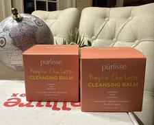 2 PURLISSE Pumpkin Chai Latte Cleansing Balm 2.7 oz / 80 ml NEW T