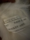 Vintage GANZ White Fluffy Faux Fur Monkey Plush 1997 Long Arms, Tan Face — photo 10