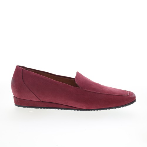SoftWalk Vista S2259-662 Womens Burgundy Nubuck Loafer Flats Shoes