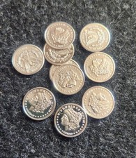 10 - 1 Gram .999 Fine Silver Lot - Morgan Dollar and Other Random Design 