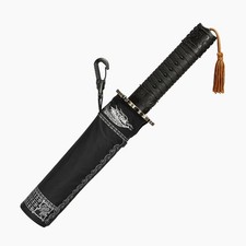 Compact Umbrella Stylish Automatic Folding Black/Blue Pongee Fabric Windproof