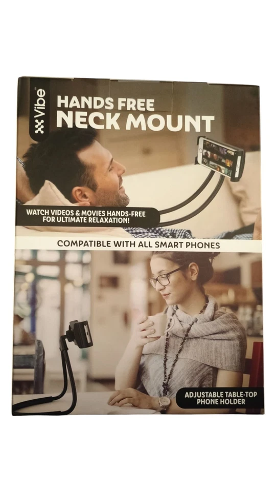 Soporte para cuello manos libres VIBE - Compatible con todos los teléfonos inteligentes - NEGRO | ENVÍO GRATUITO  Foto 2 de 2