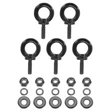 5Pcs M3x9mm 304 Stainless Steel Lifting Shoulder Eye Bolt with Nut Washer Set
