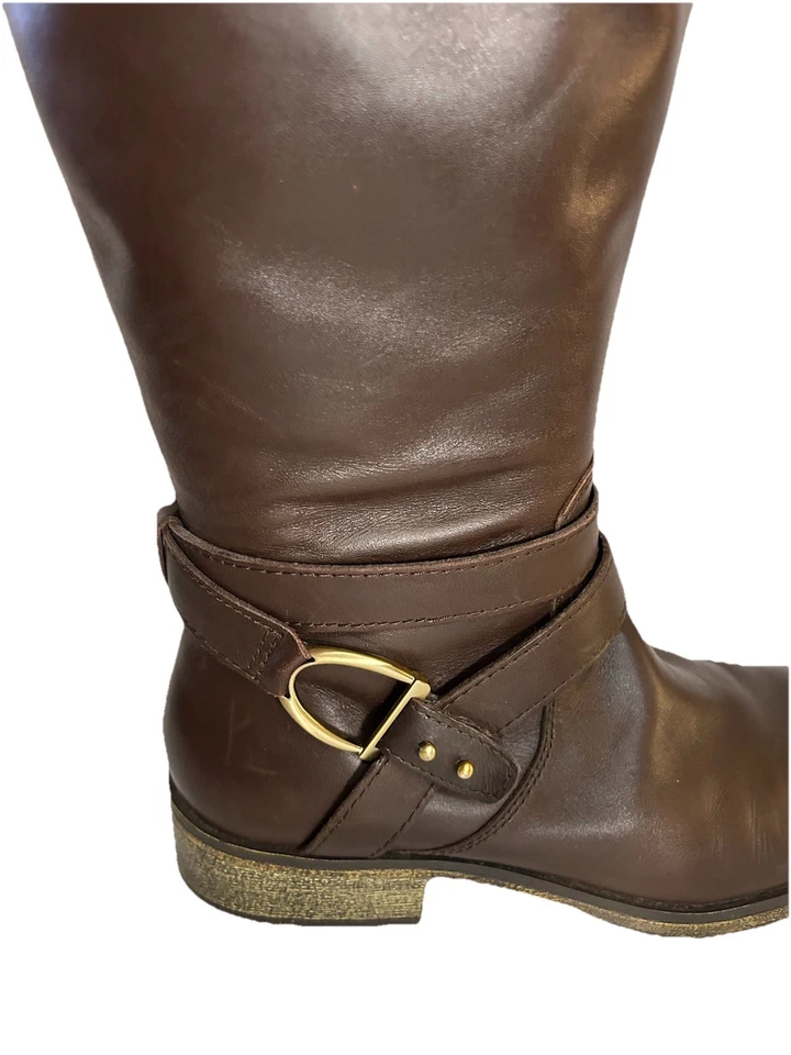 Botas de Montar BANDOLINO Tessi Para Mujer’s 10 M Alto Cremallera Cuero Marrón Oscuro EXCELENTES Foto 3 de 4