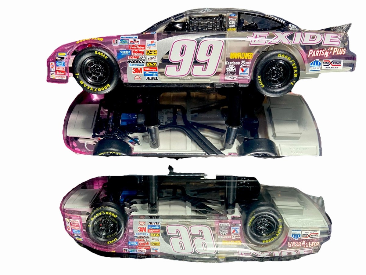 1999 Hot Wheels Select Clear JEFF BURTON #99 Exide 1/24 Scale