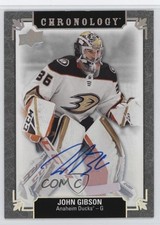 2019-20 Upper Deck Chronology Franchise History John Gibson #FH-AN-GI Auto f0l