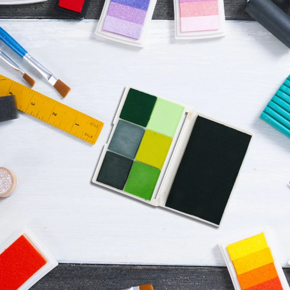  Color Ink Pad Office Child Multi-function Inkpad Pads for Crafting - Image 3 of 4