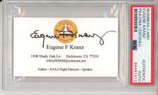 NASA FLIGHT DIRECTOR EUGENE KRANZ SIGNED BUSINESS CARD PSA DNA COA AUTOGRAPH