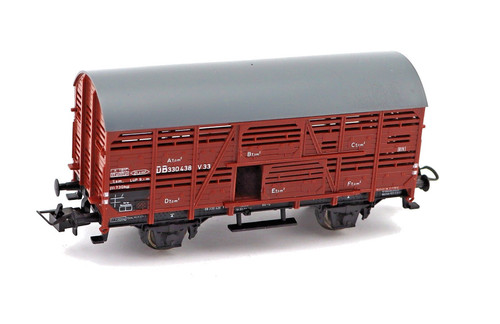 TRIX 3689 H0 Viehtransportwagen Verschlagwagen DB Ep. III OVP Bastler | Condition: Gebraucht