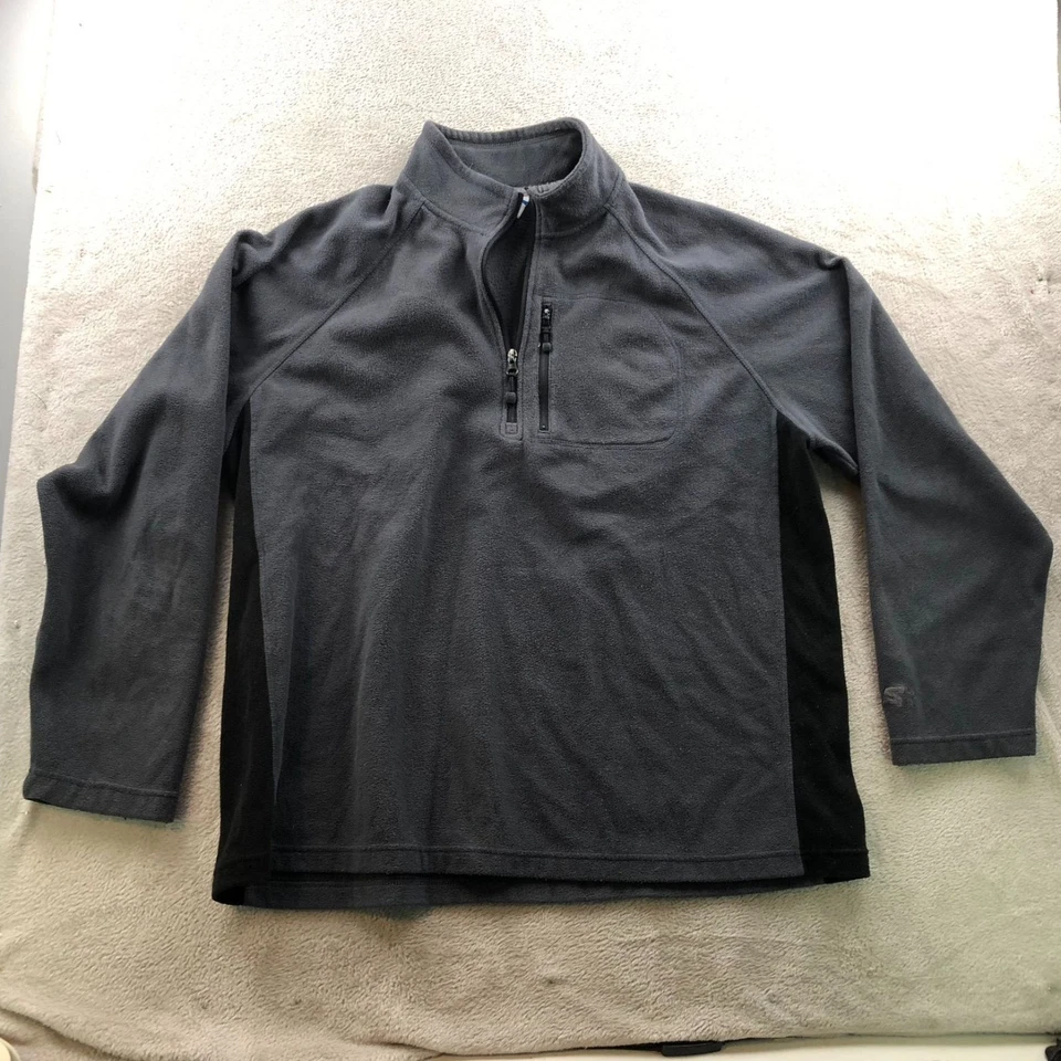 Starter 男式羊毛夹克 XL 码套装两个 1/4 拉链套衫支架领 Co — 第 4/4 张图片