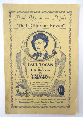 1939 Annual Dance Recital Program, That Different Revue, Kingston, NY