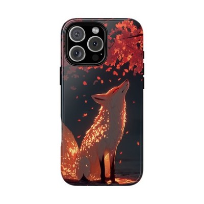 For iPhone / Galaxy / Pixel | Phone Ink Case - Kitsune Red Fox Shimmering
