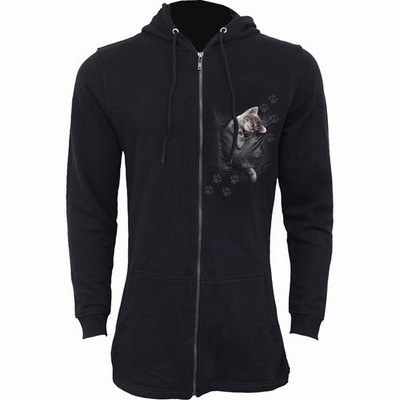 Spiral - POCKET KITTEN - Ladies Fish Tail Full Zip Hoody - Zip Sleeve - S Size S