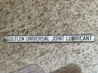 Vintage Gulflex Universal Joint Lubricant Porcelain 16" Sign Metal Sign Rare