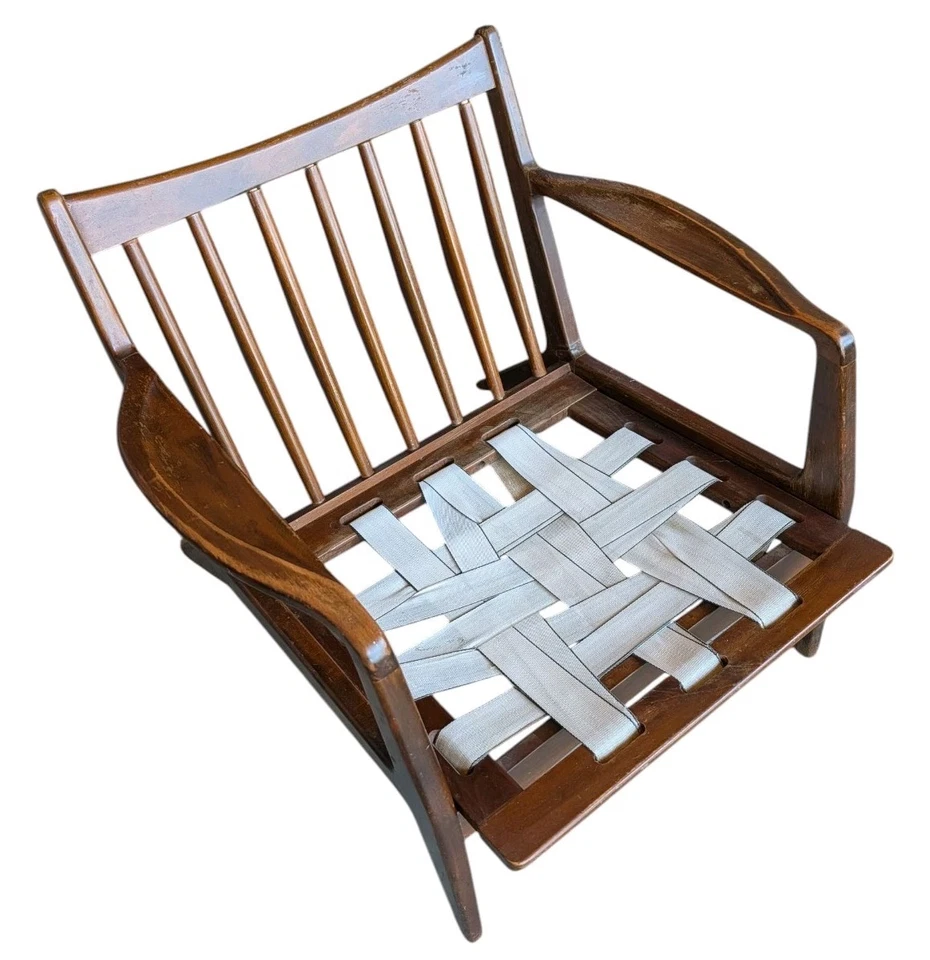 Современное кресло для отдыха Lawrence Peabody середины века из орехового дерева сделано в Дании - Изображение 2 из 4