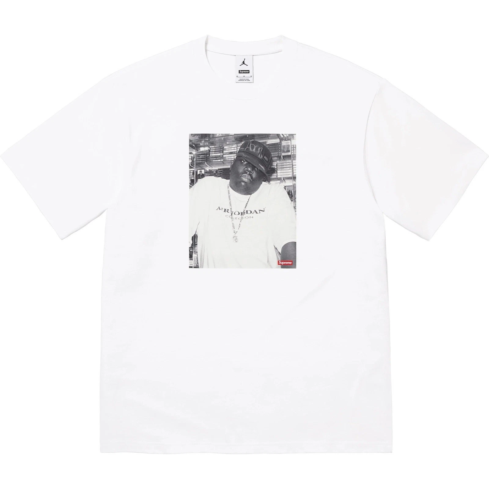 Tee shirt Supreme X Jordan Biggie   Blanc   Petit   Neuf 