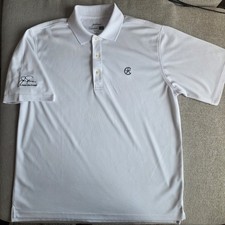 Jack Nicklaus Polo Shirt White Mens Large Golden Bear Golf Performance StayDri