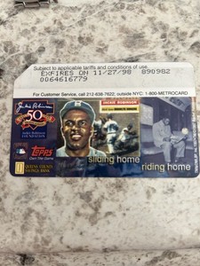 Jackie Robinson 50th Anniversary metrocard.