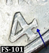 FS-101 - 1974 D Kennedy Half Dollar - Cherry Picker's Guide Variety Doubled Die