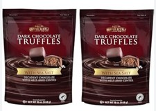2-PACK COPPER KETTLE Truffles Dark Chocolate Truffles With Sea Salt 16 oz each
