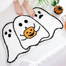 TRUEDAYS Halloween Ghost Bathroom Rug, Cute Tufted Non Slip Bath Mat