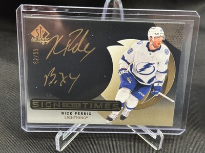 2024-25 SP AUTHENTIC SIGN OF THE TIMES AUTO BLACK NICK PERBIX #/99 LIGHTNING
