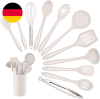 Homikit Silikon KüChenhelfer Set, 12 StüCk Khaki Kochutensilien | HitzebestäNdig