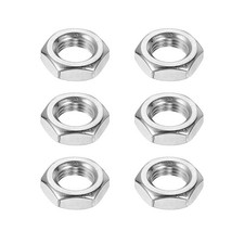 6Pcs M12x1.25 Steel Hex Nuts, 19mm / 0.75" Width, 6mm / 0.24" Height