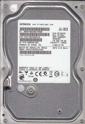 Hds721016cla382 PN 0F10978 MLC Jpt3gc Hitachi 160gb SATA 3.5 Hard