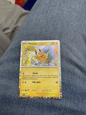 POKEMON PIKACHU HOLOGRAPHIC CARD #006/015 PACK FRESH HP70 PIKA BOLT GROWL