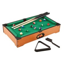Mini Biliardo da Tavolo 2 Stecche Palle numerate Spazzola Triangolo per Bambini