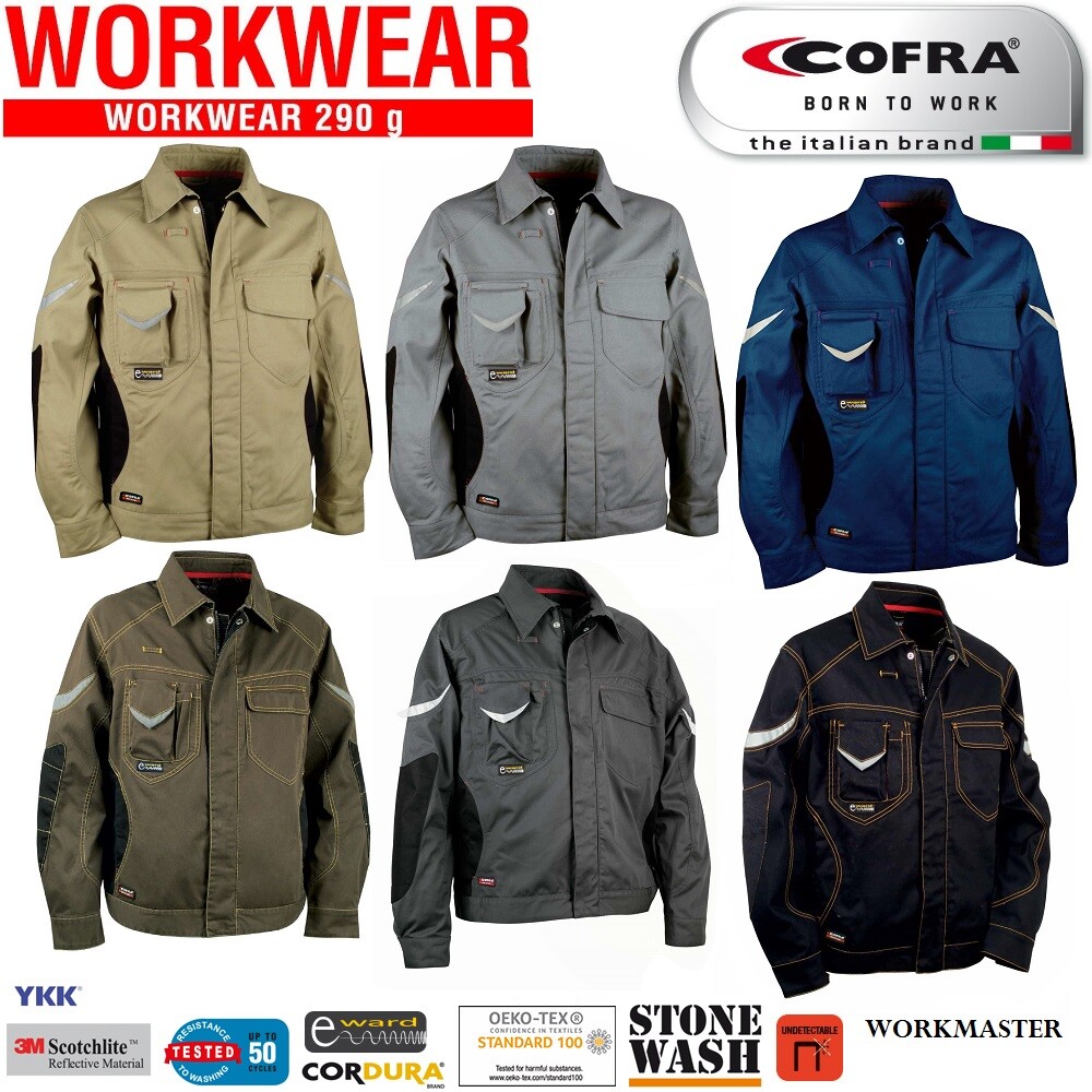 Veste De Travail Cofra Workmaster – Coupe Classique, Multiples Poches, Renforcée – Plusieurs Couleurs