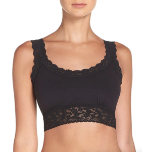 black longline bralette