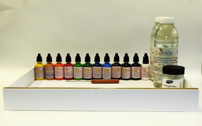 Marmorier Ebruset A3 (17 teilig) | Kolay Ebru seti | Marble set |  Marbling Set