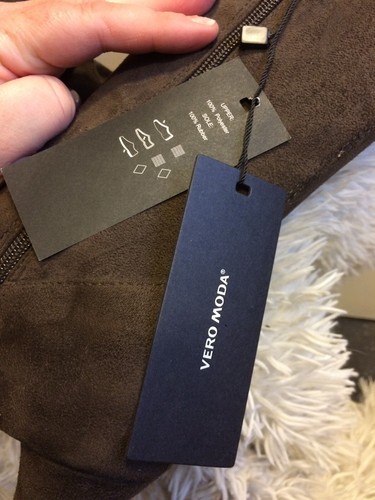 BNIB Vero Moda SUZY Dark Olive Green OTK Faux Suede Thigh Boots UK 6 RRP £78 - Picture 7 of 11