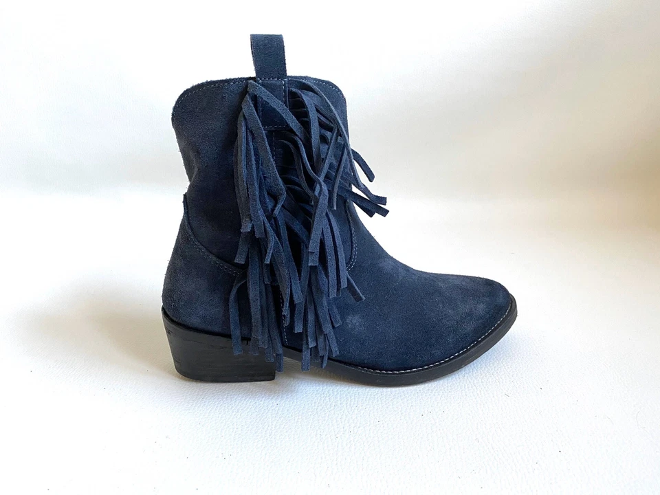 Bottines à franges style santiag cuir E-POLE - Pointure 37 - Photo 2/4