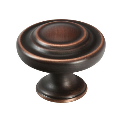 50 Pack Classic Saturn Rings Oil Rubbed Bronze Cabinet Drawer Knob 1-11/32 34MM