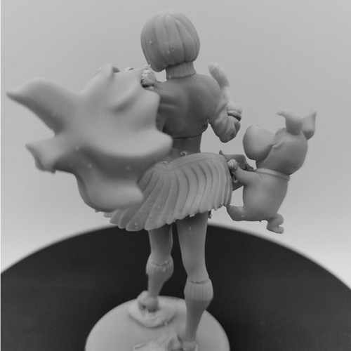 Vilma and Pets Full Resin Figure Model Kit 1/24 Scale Unassembled Unpainted Toys - Picture 6 of 7