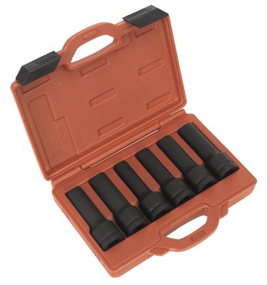 AIR IMPACT TORX STAR FREMALE E8 E20 E22 24 + 17mm 19mm 3/4'' DEEP SOCKET SET